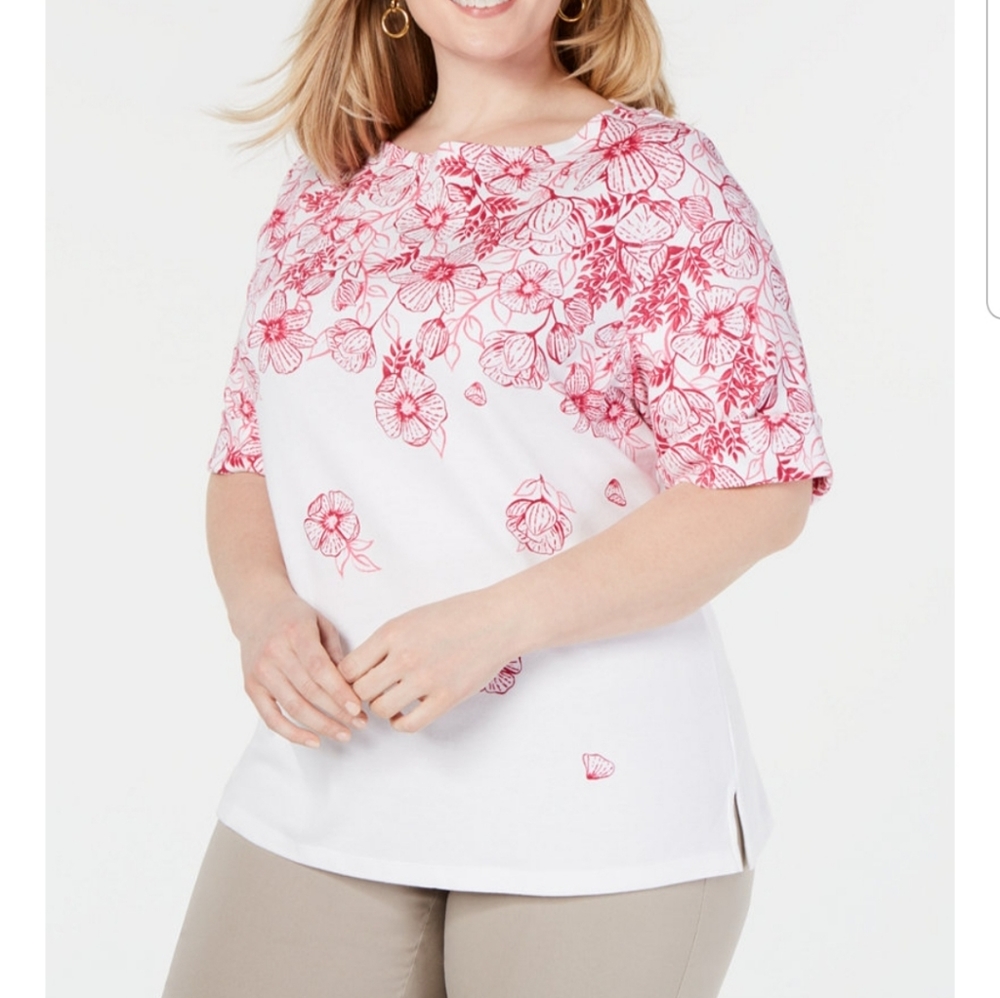 KAREN SCOTT Plus Size Printed Top